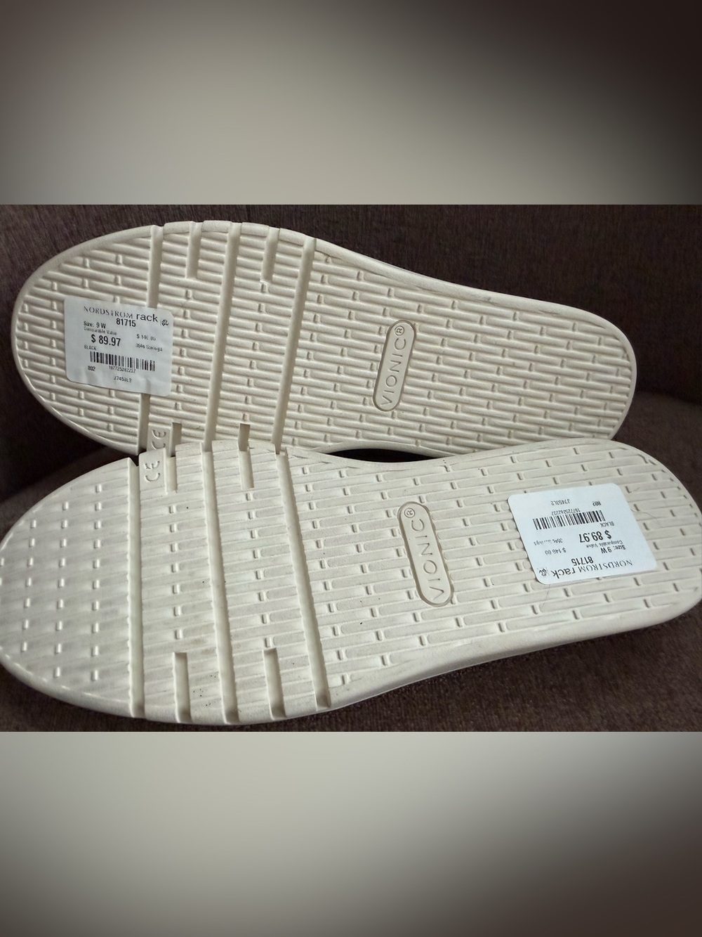 Vionic Black Leather Slip-On Loafers with White Sole - Picture 4 of 6